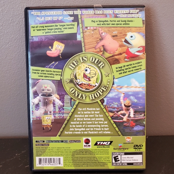 SpongeBob Squarepants Battle for Bikini Bottom Playstation 2. - Picture 2 of 4